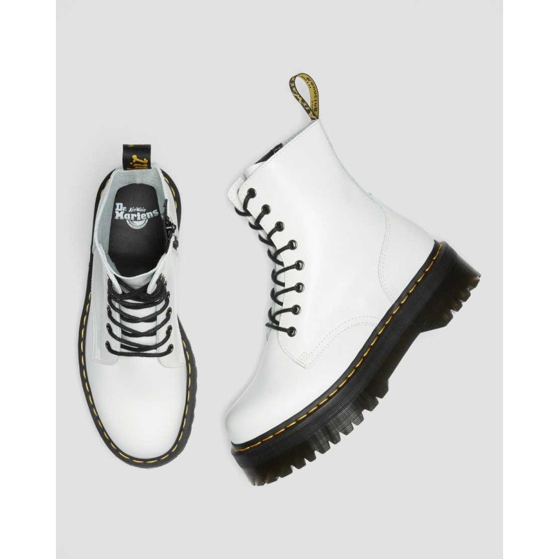 DR MARTENS JADON WHITE POLISHED SMOOTH