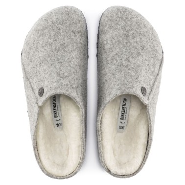 BIRKENSTOCK ZERMATT SHEARLING REGULAR LIGHT GRAY