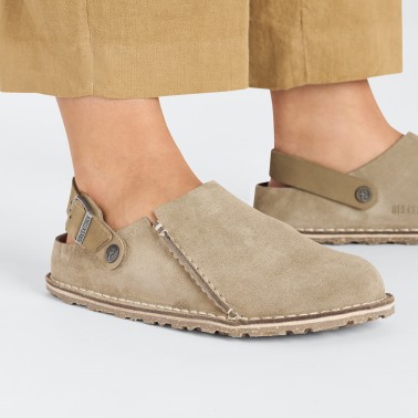 BIRKENSTOCK LUTRY PREMIUM SUEDE REGULAR GRAY TAUPE