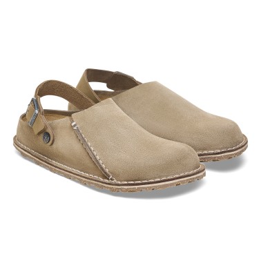 BIRKENSTOCK LUTRY PREMIUM SUEDE REGULAR GRAY TAUPE