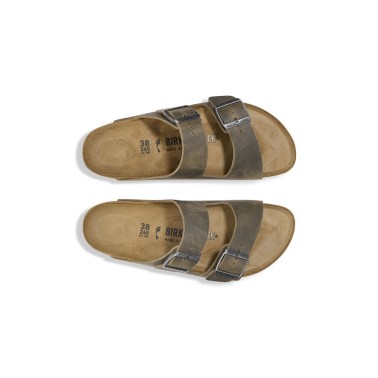 BIRKENSTOCK ARIZONA REGULAR OILED LEATHER FADED KHAKI