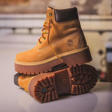 TIMBERLAND STONE STREET 6 IN LACE WATERPROOF WHEAT WOMAN