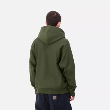 CARHARTT HOODED AMERICAN SCRIPT SWEAT