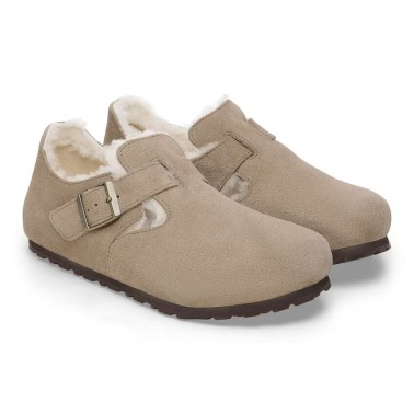 BIRKENSTOCK LONDON SHEARLING REGULAR TAUPE