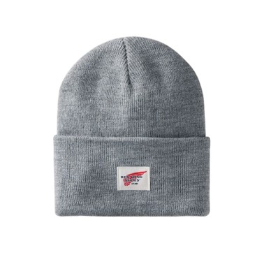 RED WING LOGO KNIT BEANIE LIGHT GREY HEATHER