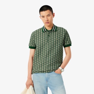 LACOSTE POLO JACQUARD CLASSIC FIT MONOGRAM