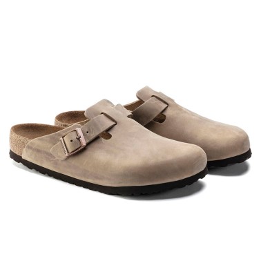 BIRKENSTOCK BOSTON SFB OILED NARROW TABACCO BROWN