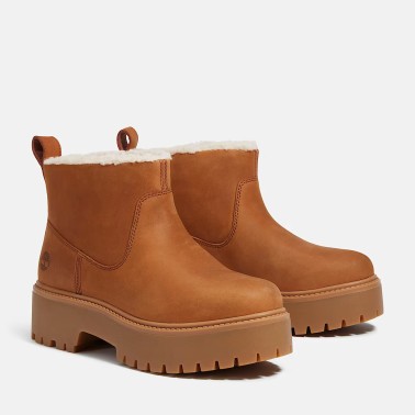 TIMBERLAND STONE STREET MID WARM LINED RUST WOMAN