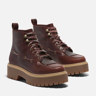 TIMBERLAND STONE STREET MID LACE BURGUNDY WOMAN