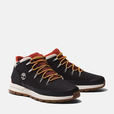 TIMBERLAND SPRINT TREKKER WATERPROOF MID LACE BLACK/ORANGE