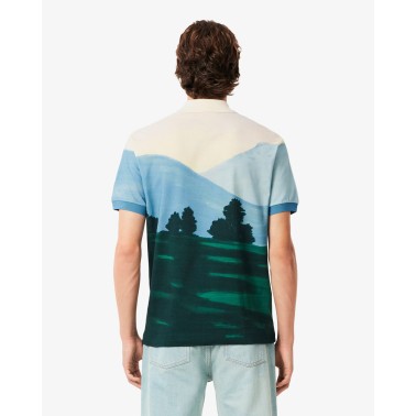 LACOSTE POLO MINIPIQUÈ CLASSIC FIT PRINTED