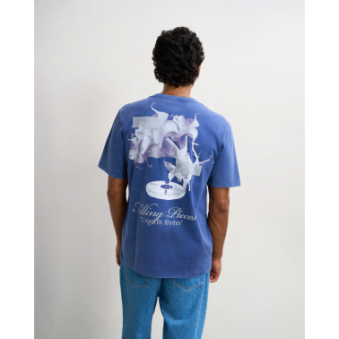 FILLING PIECES T-SHIRT GRAMMOPHONE VINTAGE BLUE