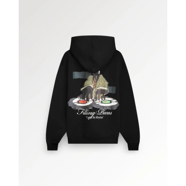 FILLING PIECES HOODIE DJ BLACK