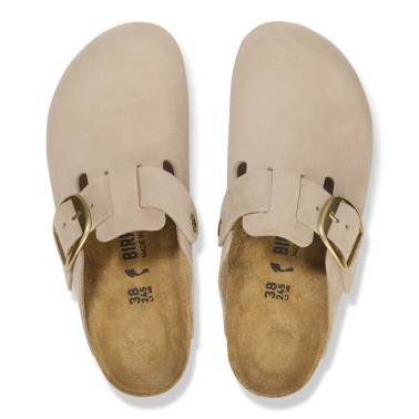 BIRKENSTOCK BOSTON BIG BUCKLE NARROW SANDCASTLE