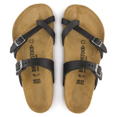 BIRKENSTOCK MAYARI OILED LEATHER REGULAR BLACK