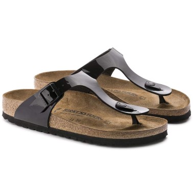 BIRKENSTOCK GIZEH BF REGULAR BLACK PATENT