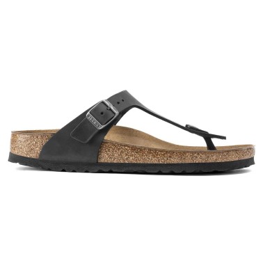 BIRKENSTOCK GIZEH OILED LEATHER REGULAR BLACK