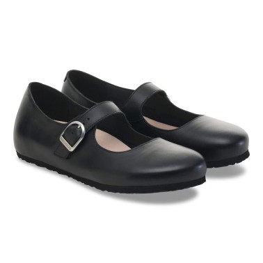 BIRKENSTOCK SANTA CLARITA LEATHER REGULAR BLACK