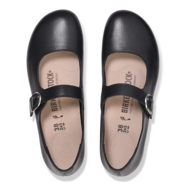 BIRKENSTOCK SANTA CLARITA LEATHER REGULAR BLACK