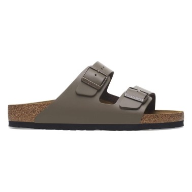 BIRKENSTOCK ARIZONA LEATHER REGULAR CONCRETE GRAY
