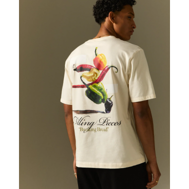 FILLING PIECES T-SHIRT PEPPER ANTIQUE WHITE