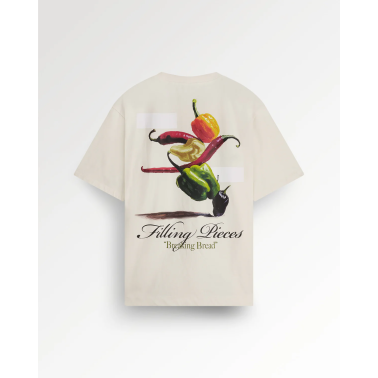 FILLING PIECES T-SHIRT PEPPER ANTIQUE WHITE