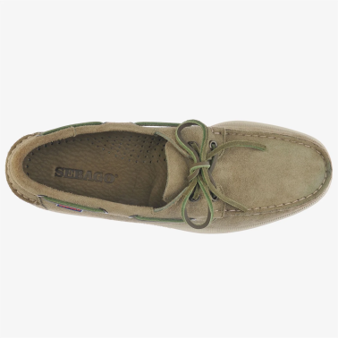 SEBAGO DOCKSIDES PORTLAND FLESH OUT GREEN MILITARY