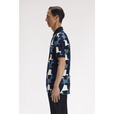 FRED PERRY FRAGMENT PRINT POLO