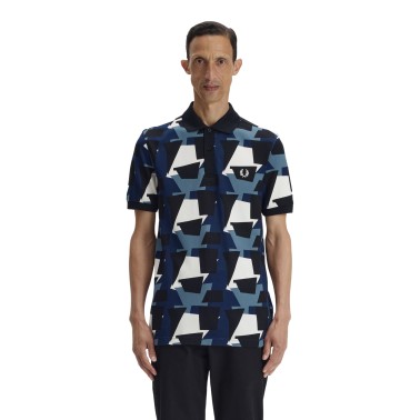 FRED PERRY FRAGMENT PRINT POLO