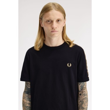 FRED PERRY CONTRAST TAPE RINGER T-SHIRT