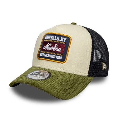 NEW ERA PATCH CORD 9FORTY A-FRAME TRUCKER BEIGE