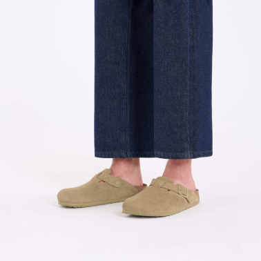 BIRKENSTOCK BOSTON SUEDE LEATHER FADE KHAKI