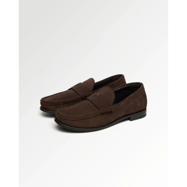 FILLING PIECES LUX LOAFER SUEDE CHOCOLATE