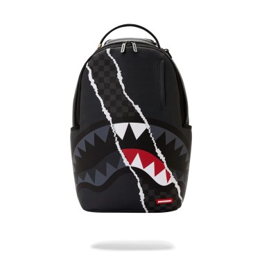 SPRAYGROUND CENTER RIP REVEALING GRAY CHECK SAVAGE BACKPACK