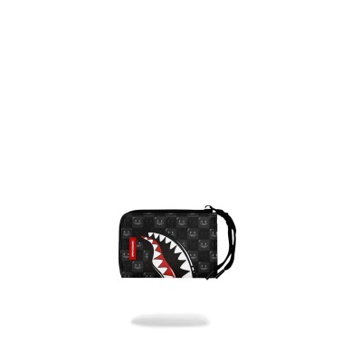 SPRAYGGROUND SHARKS IN PARIS WTF BUBBLY BLACK CHECK WALLET