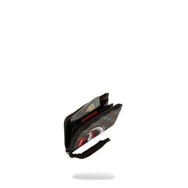 SPRAYGGROUND SHARKS IN PARIS WTF BUBBLY BLACK CHECK WALLET