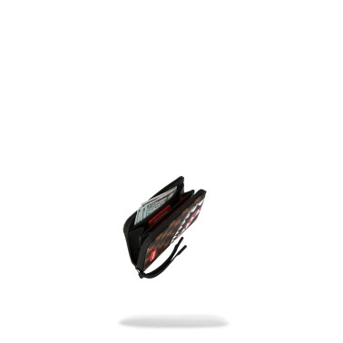 SPRAYGROUND SHARKS IN PARIS WTF BUBBLE BROWN CHECK WALLET