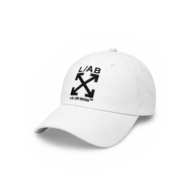 L/AB OFF WHITE CLAMP ARROWS CURVED BRIM TWILL CAP