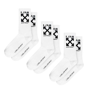 L/AB OFF WHITE CREW SOCKS