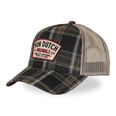 VON DUTCH BASEBALL GORRA  A CUADROS CON MALLA Y PARCHE CHECK 10